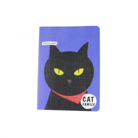 Carnet Kawaii Cat Family Chat Noir Belle De Coeur