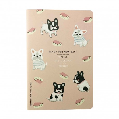 Chiot husky, mini cahier spirale, 240 pages, Fr