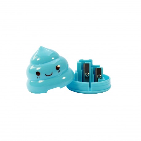 Taille crayons caca kawaii - bleu